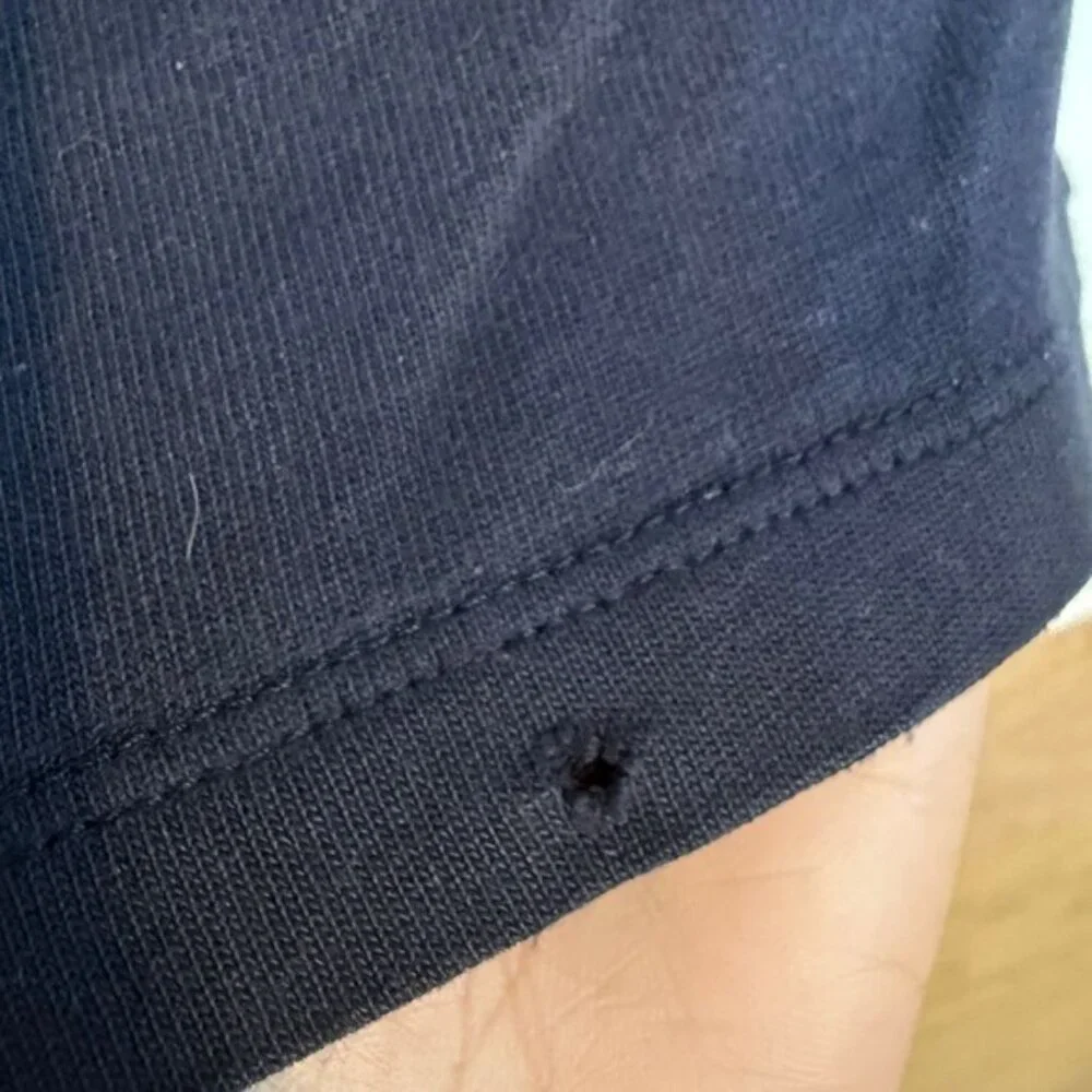 Eddie Bauer Navy Cotton Hooded Henley Shirt Men’s Size XL - Picture 6 of 7